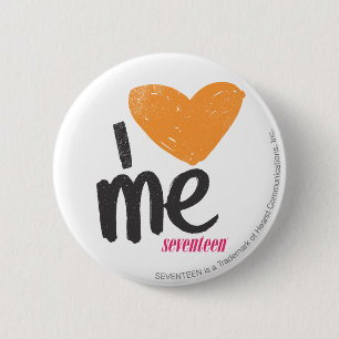 I Heart Me Orange 6 Cm Round Badge