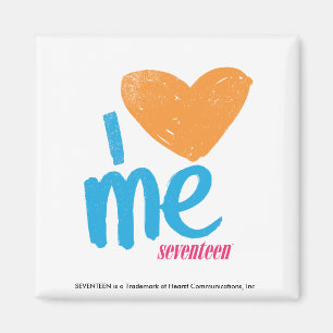 I Heart Me Orange/Aqua Magnet