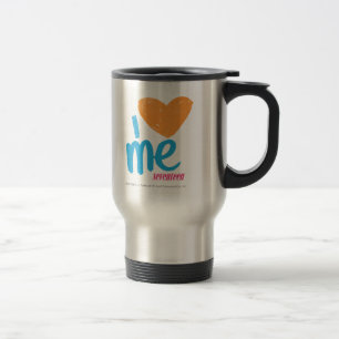 I Heart Me Orange/Aqua Travel Mug