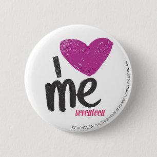 I Heart Me Purple 6 Cm Round Badge