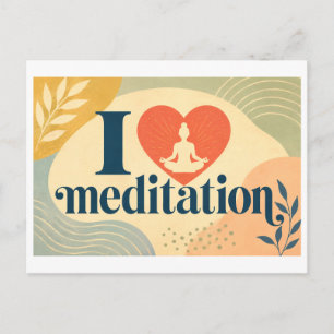 "I [Heart] Meditation" Postcard