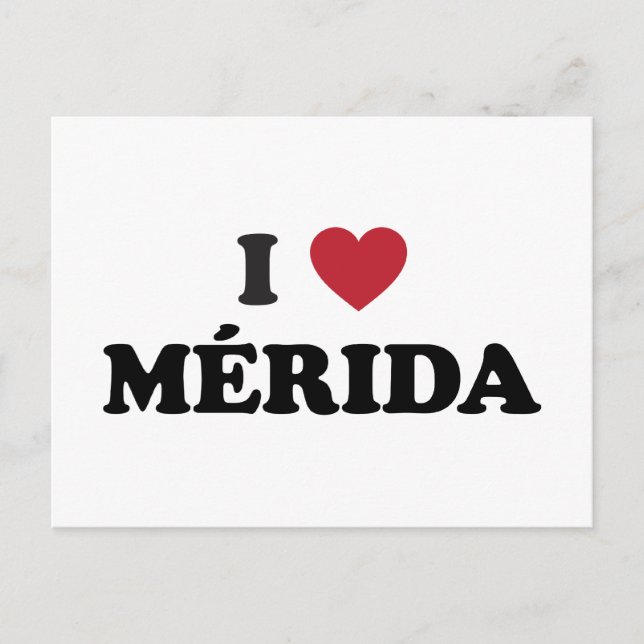 I Heart Mérida Mexico Postcard (Front)