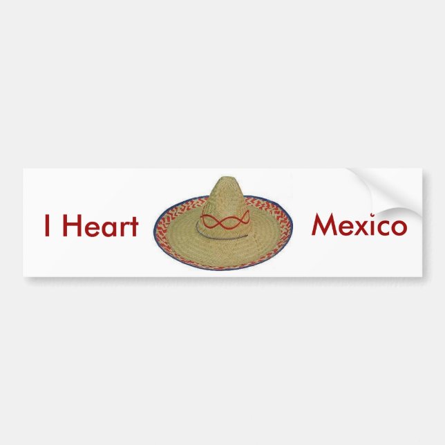 I Heart Mexico Bumper Sticker (Front)