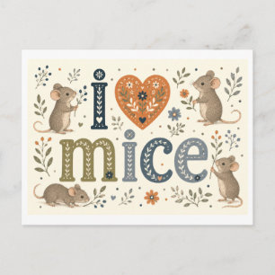"I [Heart] Mice" Postcard