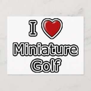 I Heart Miniature Golf Postcard