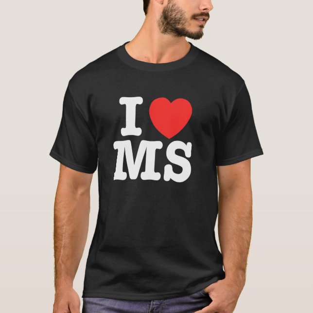 I Heart Mississippi (MS) Love Pullover Hoodie (Front)