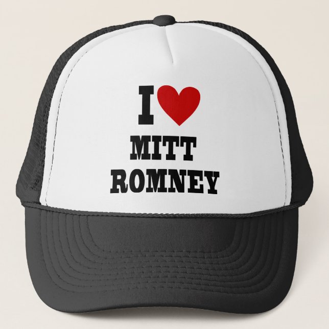 i heart mitt romney trucker hat (Front)
