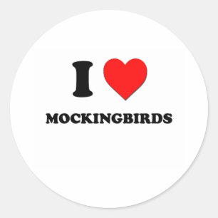 I Heart Mockingbirds Classic Round Sticker