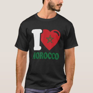 I Heart Morocco. Beautiful Morocco Flag - I Love M T-Shirt