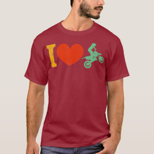 I Heart Motocross Cool Dirtbiking Etreme Sports T-Shirt