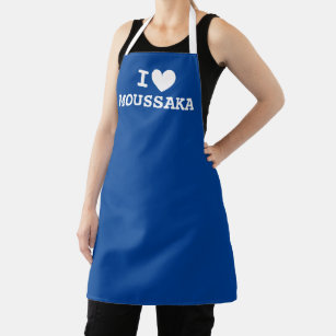 I heart moussaka Funny Greek cuisine kitchen apron