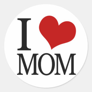 I Heart Mum (I Love Mum) Classic Round Sticker