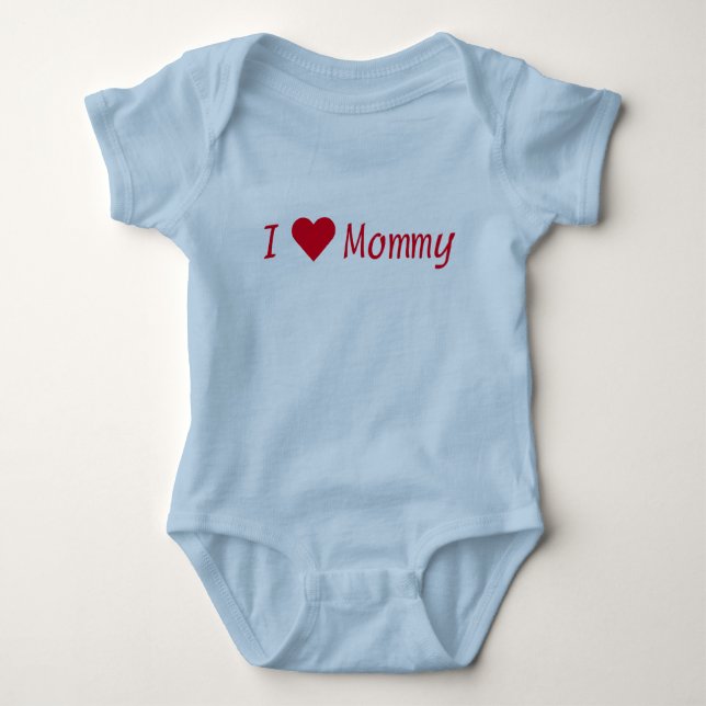 I [Heart] Mummy Blue Bodysuit (Front)