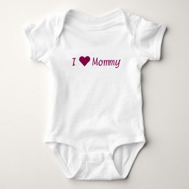 I [Heart] Mummy White Bodysuit (Front)
