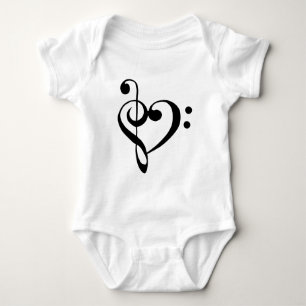 I heart music baby bodysuit