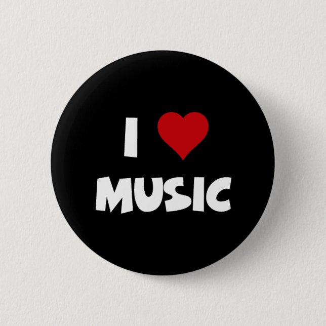I [Heart] Music Button (Front)