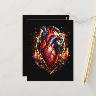 I Heart Music Postcard