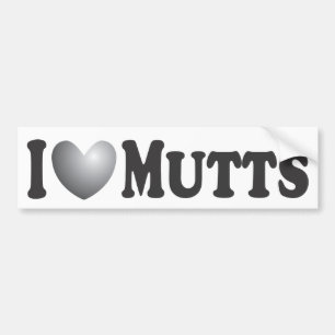 I Heart Mutts - Bumper Sticker