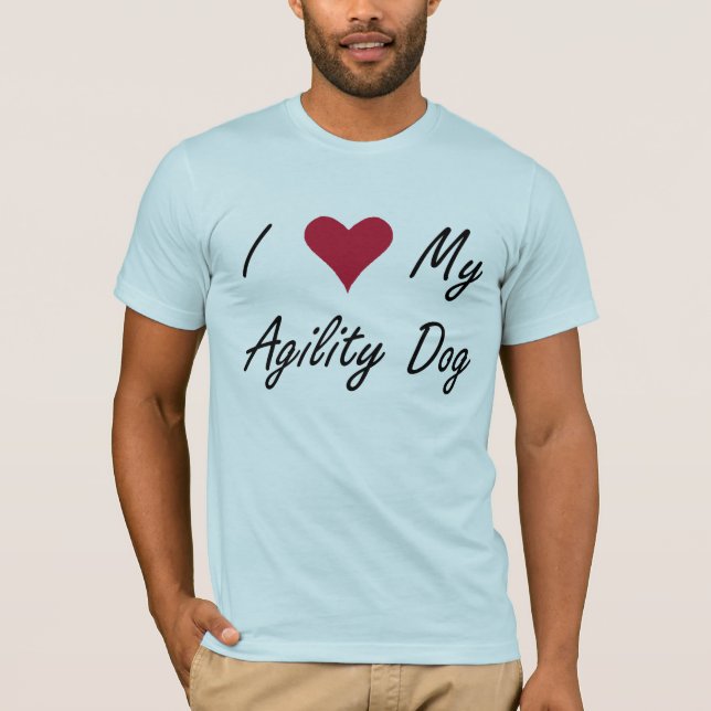 I Heart My Agility Dog Shirt (Front)