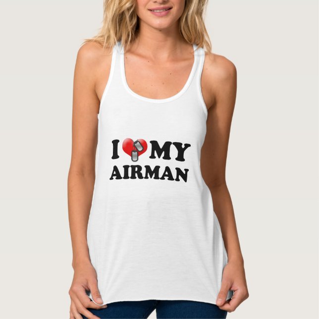 I (Heart) My Airman Singlet (Front)