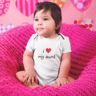 I Heart My Aunt Baby Bodysuit