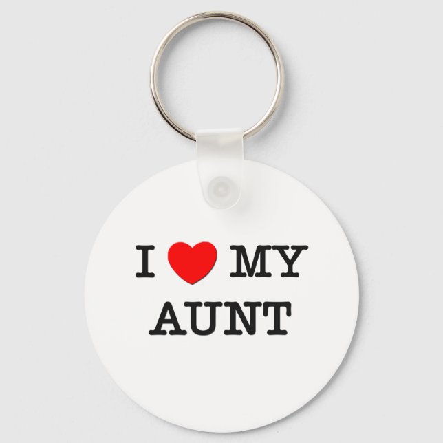 I Heart My AUNT Key Ring (Front)