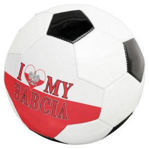I Heart My Babcia Soccer Ball