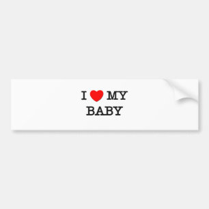 I Heart My BABY Bumper Sticker