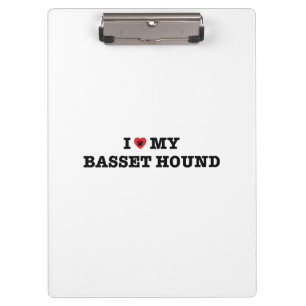 I Heart My Basset Hound Clipboard