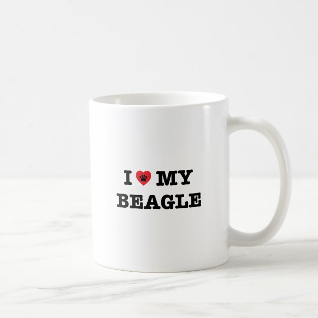 I Heart My Beagle Coffee Mug (Right)