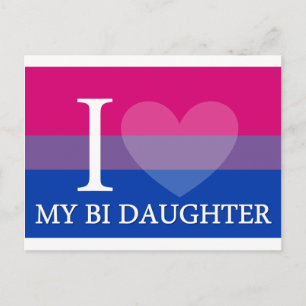 I Heart My Bi Daughter Postcard