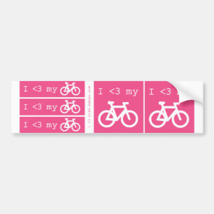 I (heart) my bike bumper sticker