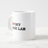 I Heart My Black Lab Jumbo Coffee Mug