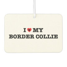 I Heart My Border Collie Car Air Freshener