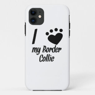 I Heart My Border Collie iPhone 11 Case