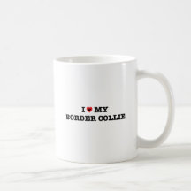 I Heart My Border Collie Coffee Mug