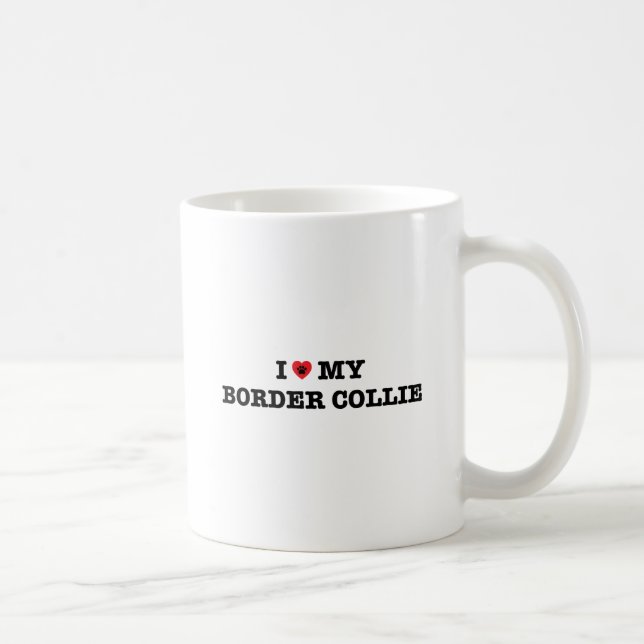 I Heart My Border Collie Coffee Mug (Right)