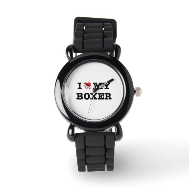I Heart My Boxer Wristwatch (Front)