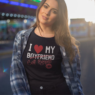 I Heart My Boyfriend Self Respect Breakup dark T-Shirt