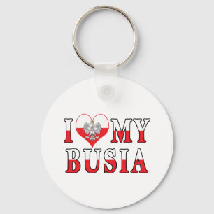 I Heart My Busia Key Ring