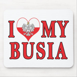 I Heart My Busia Mouse Pad