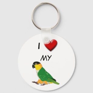 I heart my caique key ring