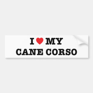 I Heart My Cane Corso Bumper Sticker