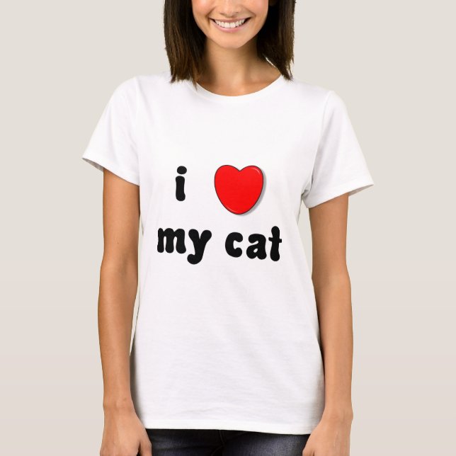 i heart my cat T-Shirt (Front)