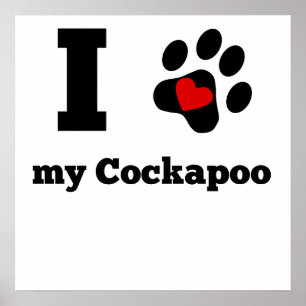 I Heart My Cockapoo Poster