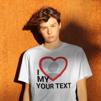 I heart my customisable photo text tshirts