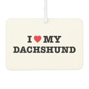 I Heart My Dachshund Car Air Freshener