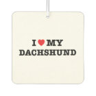 I Heart My Dachshund Car Air Freshener
