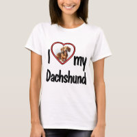 I Heart My Dachshund - Photo Drop In T-Shirt