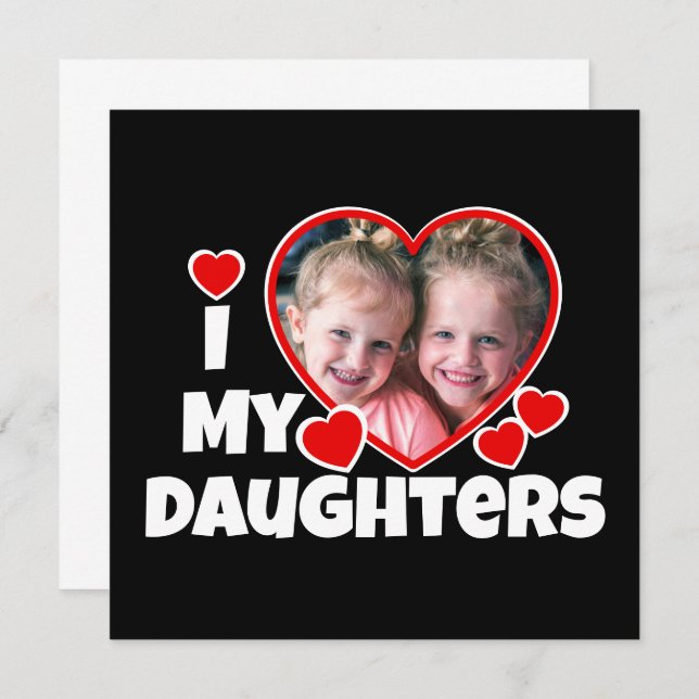 I Heart My Daughters Personalised Photo (Front/Back)